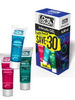 New One Touch MIX PACK liukuvoidesetti 3x30ml Siittiöystävälliset Liukuvoiteet