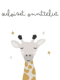 Onnittelukortti kirahvi - suloiset onnittelut Lahjapaketointi & Kortit