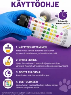 Clearance 10 parametrin virtsatesti eläimille 5 kpl Lemmikkiperhe