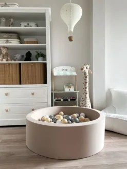 Sale Pehmeä pallomeri + pallot (valitse värit), beige Lasten Pallomeret