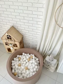 Sale Pehmeä pallomeri + pallot (valitse värit), beige Lasten Pallomeret