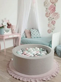 New Pehmeä pallomeri + pallot (valitse värit), light grey Lasten Pallomeret