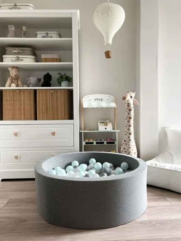 Online Pehmeä pallomeri + pallot (valitse värit), dark grey Lasten Pallomeret