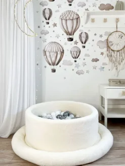 Clearance Pehmeä pallomeri + pallot (valitse värit), Boucle White Lasten Pallomeret