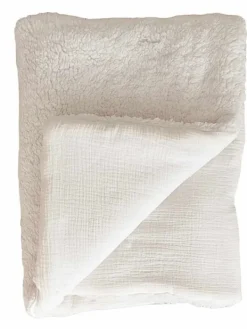 New Pehmeä teddy peitto 100×75 cm, white Vuodevaatteet Ja Viltit