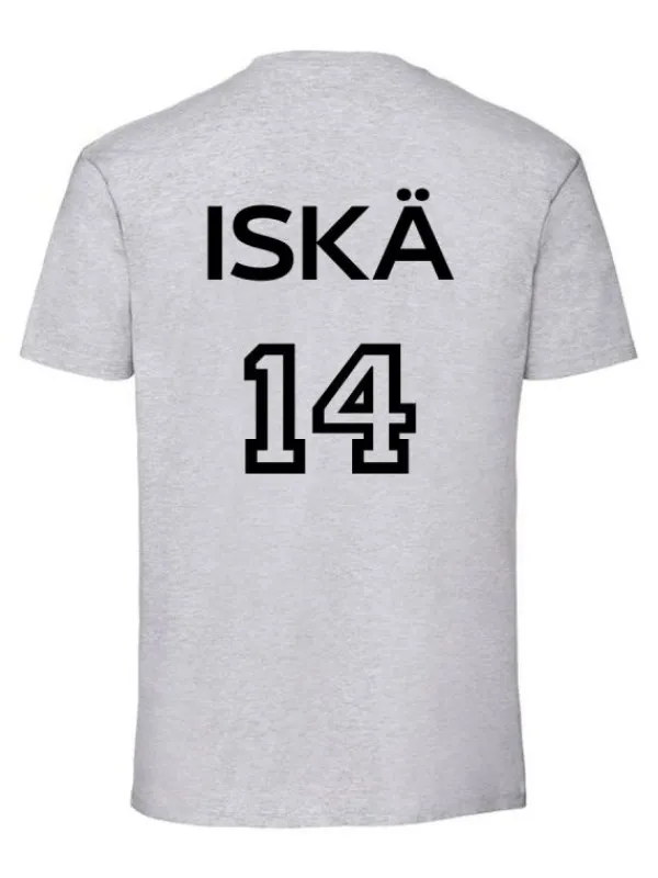 Clearance Pelipaita vanhemmalle omalla tekstillä, S-5XL harmaa Oma Teksti -Tuotteet