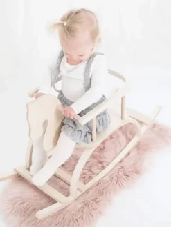 Petit Puk puinen keinuhevonen turvakaarella, natural Sisustustavarat|Toiminnalliset Lelut