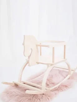 Petit Puk puinen keinuhevonen turvakaarella, natural Sisustustavarat|Toiminnalliset Lelut
