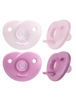 Online - tutti Curved Soothie 0–6kk, Pink Tutit Vauvalle