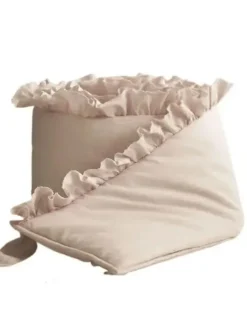 Hot Pinnasängyn reunan suoja röyhelöllä 360cm, beige Vuodevaatteet Ja Viltit