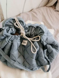Play&Go leikkimatto/lelupussi Organic Soft, Dusty Blue Leikkimatot