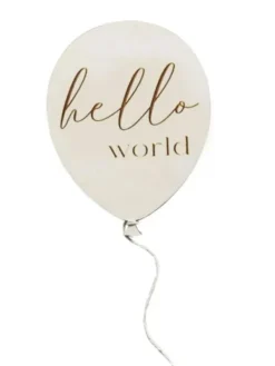 Best Puinen teksti-ilmapallo, Hello world Vauvakirjat Ja Kortit
