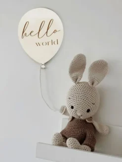 Best Puinen teksti-ilmapallo, Hello world Vauvakirjat Ja Kortit