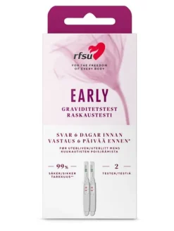 Online Raskaustesti puikko 2kpl -testaa varhain Rfsu-Tuotteet|Raskaustestit