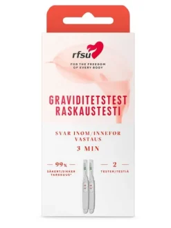 Helppo & Nopea -raskaustestipuikko 2 kpl Rfsu-Tuotteet|Raskaustestit