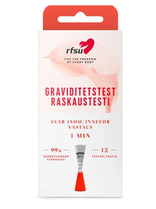 Helppo & Nopea -raskaustestiliuska 12 kpl Rfsu-Tuotteet|Raskaustestit