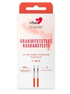Clearance Helppo & Nopea -raskaustestiliuska 2 kpl Rfsu-Tuotteet|Raskaustestit
