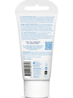 New Intim Shave Gel – hajusteeton sheivausgeeli intiimialueelle Intiimialueen Karvanpoisto