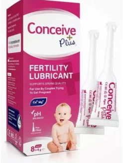 Sasmar Conceive plus valmiit asettimet 8 x 4g siittiöystävällinen liukuvoide Siittiöystävälliset Liukuvoiteet|Kuukautiskupit, Pessaarit