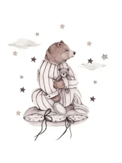 Sale Seinätarra Setti 100x100cm, Dreamers Bear Seinätarra Setit