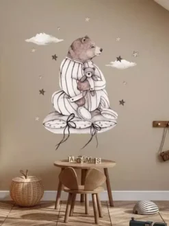 Sale Seinätarra Setti 100x100cm, Dreamers Bear Seinätarra Setit