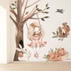 Discount Seinätarra Setti 100x100cm, Forest Story XXL Seinätarra Setit