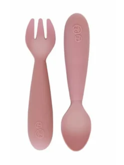Sale Silikoniset MINI ensilusikka ja haarukka, blush | Ruokailuhetkiin