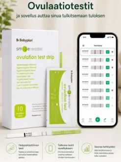 Sale Smile Reader Ovulaatiotesti 10 kpl + Sovellus Ovulaatiotestit
