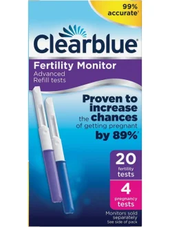 Clearance Testipuikot hedelmällisyysmonitoriin Clearblue 20 + 4 kpl Ovulaatiotestit|Clearblue-Testit