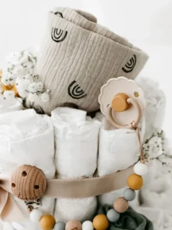 Discount Vaippakakku tulevalle äidille, Beige Baby Shower -Lahjat