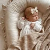 New Vauvan pesä röyhelöillä – Pehmeä ja turvallinen babynest vastasyntyneelle, beige Unipesät Ja Unituet