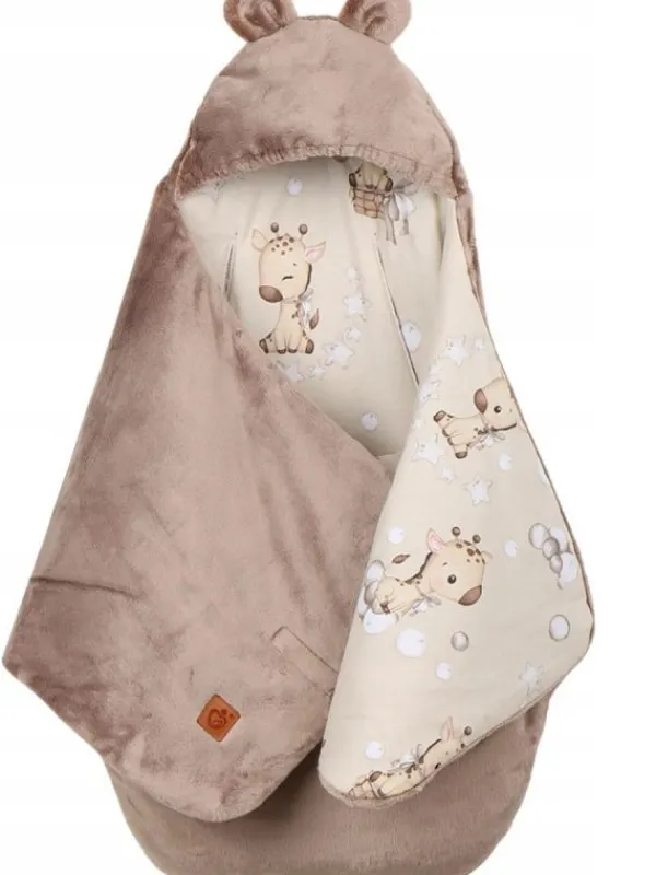 Outlet Vauvan turvakaukalon lämpöpussi – Beige velvet and giraffes Lämpöpussit
