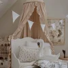 Outlet Vuodekatos jossa etuosassa röyhelö, beige Sängyt, Kehdot Ja Vaaterekit|Verhokatokset
