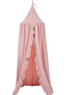 Hot Vuodekatos jossa etuosassa röyhelö, dirty pink Sängyt, Kehdot Ja Vaaterekit|Verhokatokset