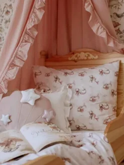 Hot Vuodekatos jossa etuosassa röyhelö, dirty pink Sängyt, Kehdot Ja Vaaterekit|Verhokatokset