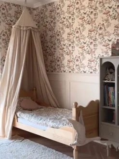 Outlet Vuodekatos jossa röyhelö, beige Sängyt, Kehdot Ja Vaaterekit|Verhokatokset